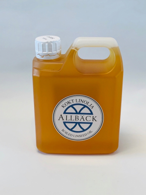Linolja allbck kokt 1 liter i gruppen Byggnadsvrdsdetaljer / Linolja och tjra / Linolja hos hos magnus & eva AB (1000132)