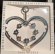 Silver heart with flower wreath large
